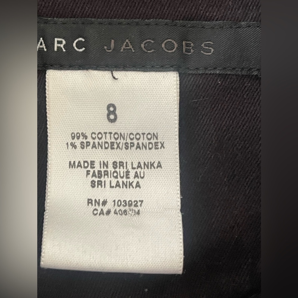 WOMENS MARC JACOBS BLACK TWILL STRETCH JACKET SIZE 8 - Picture 2 of 5